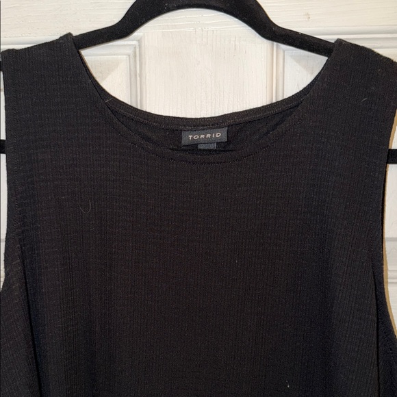 Torrid Black Ruffle Trim Flowy Top - Picture 3 of 7